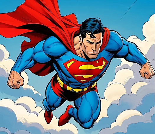 herói de quadrinho super-man para a reflexão sobre valores